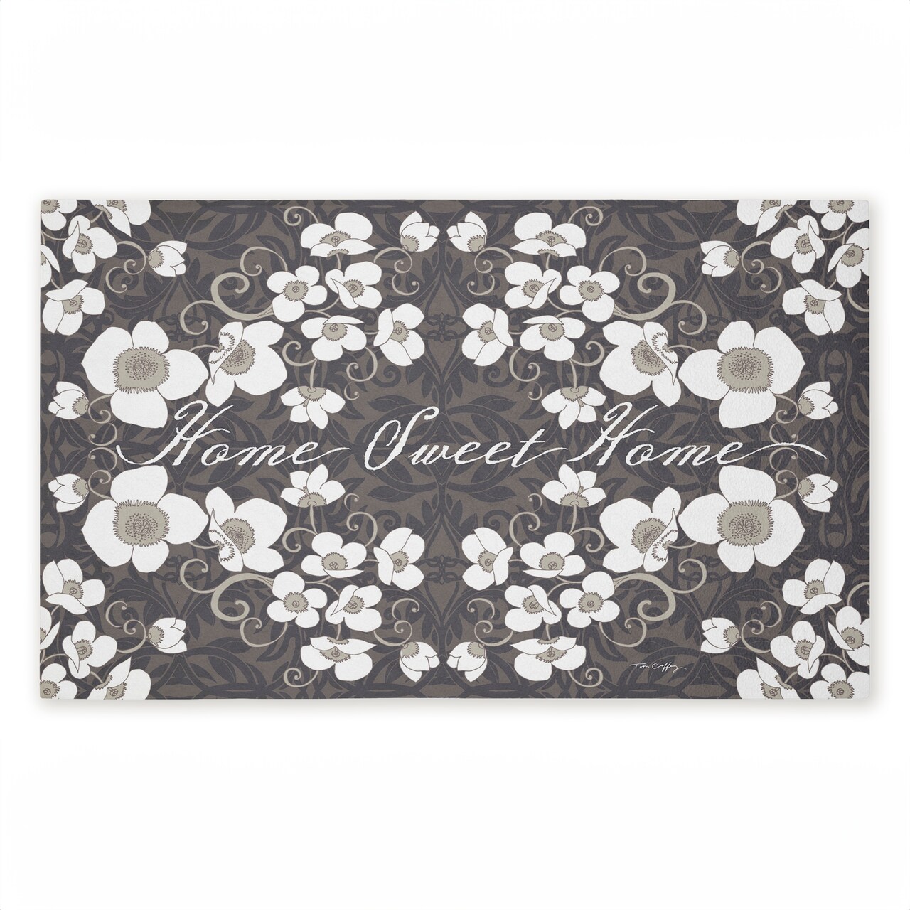 Stupell Industries Sweet Home Apple Blossoms Entry Printed Outdoor Door Mat, design by Tim Coffey, 18"x30"
